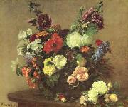Bouquet de Fleurs Diverses Henri Fantin-Latour